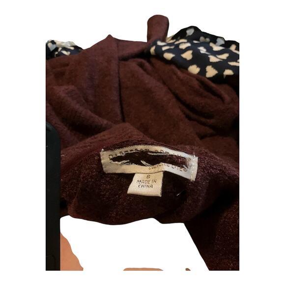 Barefoot Dreams CozyChic Lite Circle Cardigan Small Women Maroon NWOT - Picture 4 of 4